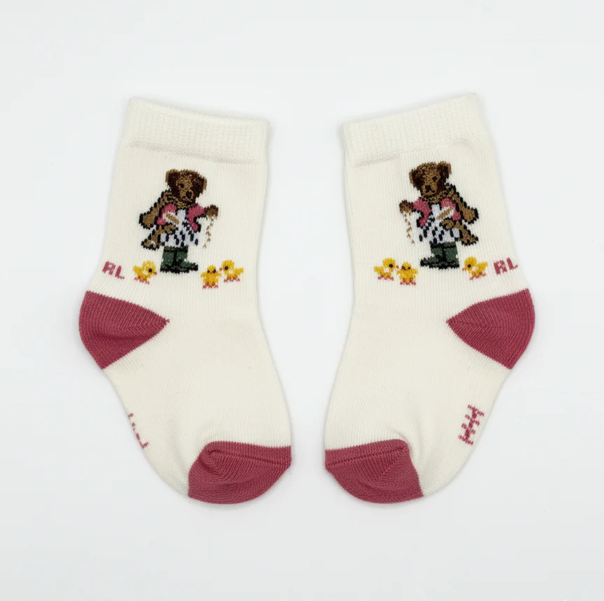 RL POLO POLO BEAR FARM CREW SOCKS (0-2YRS) - Image 2