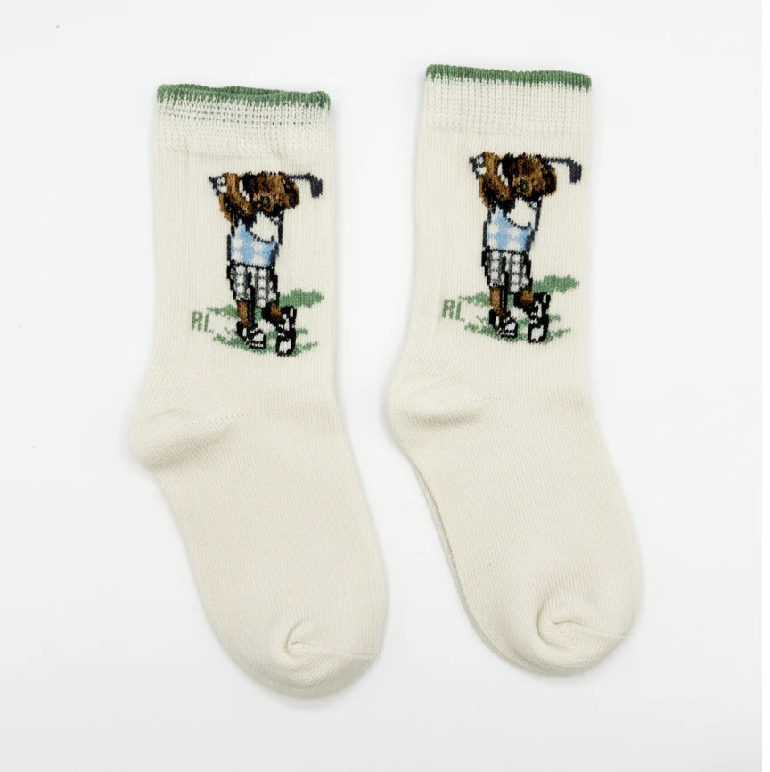 RL POLO POLO BEAR GOLF CREW SOCKS (0-2YRS) - Image 2