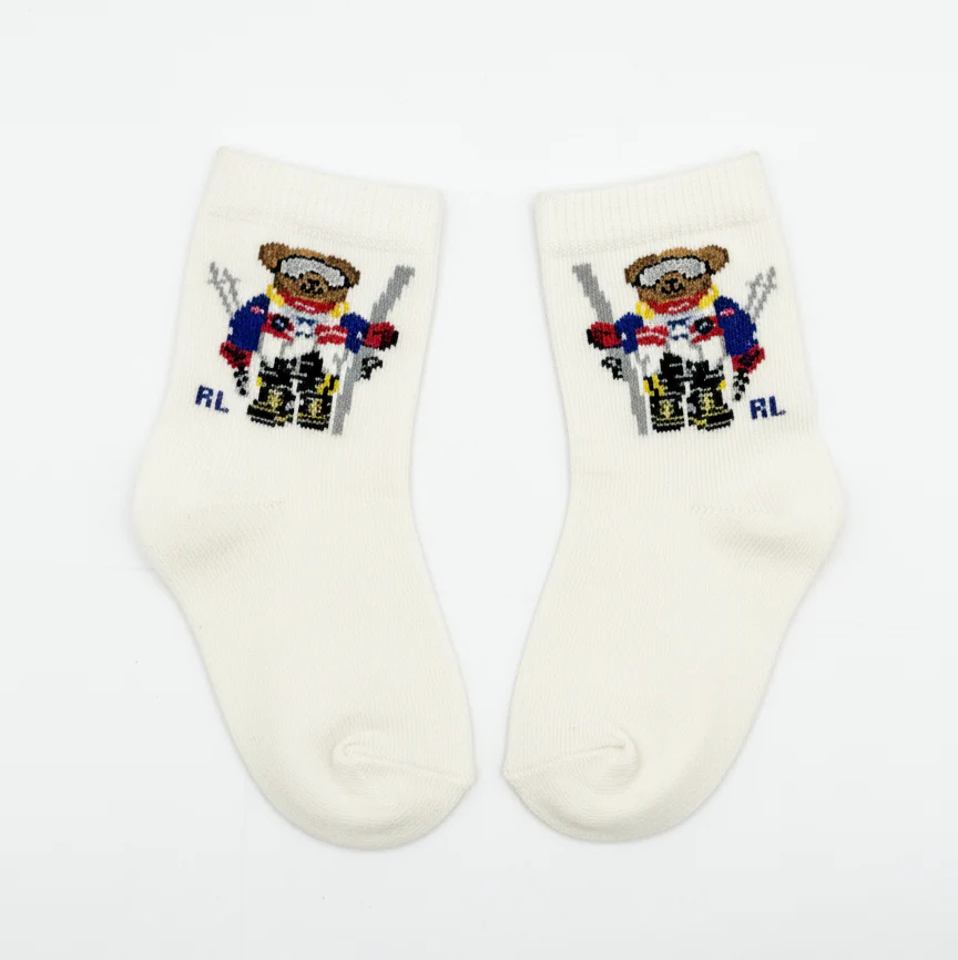 RL POLO POLO BEAR SKI GEAR CREW SOCKS (0-2YRS) - Image 2