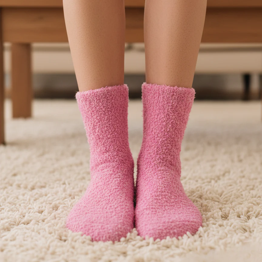 PRETTY IN PINK CLASSIC ROSE TONE COZY WARM SOCKS