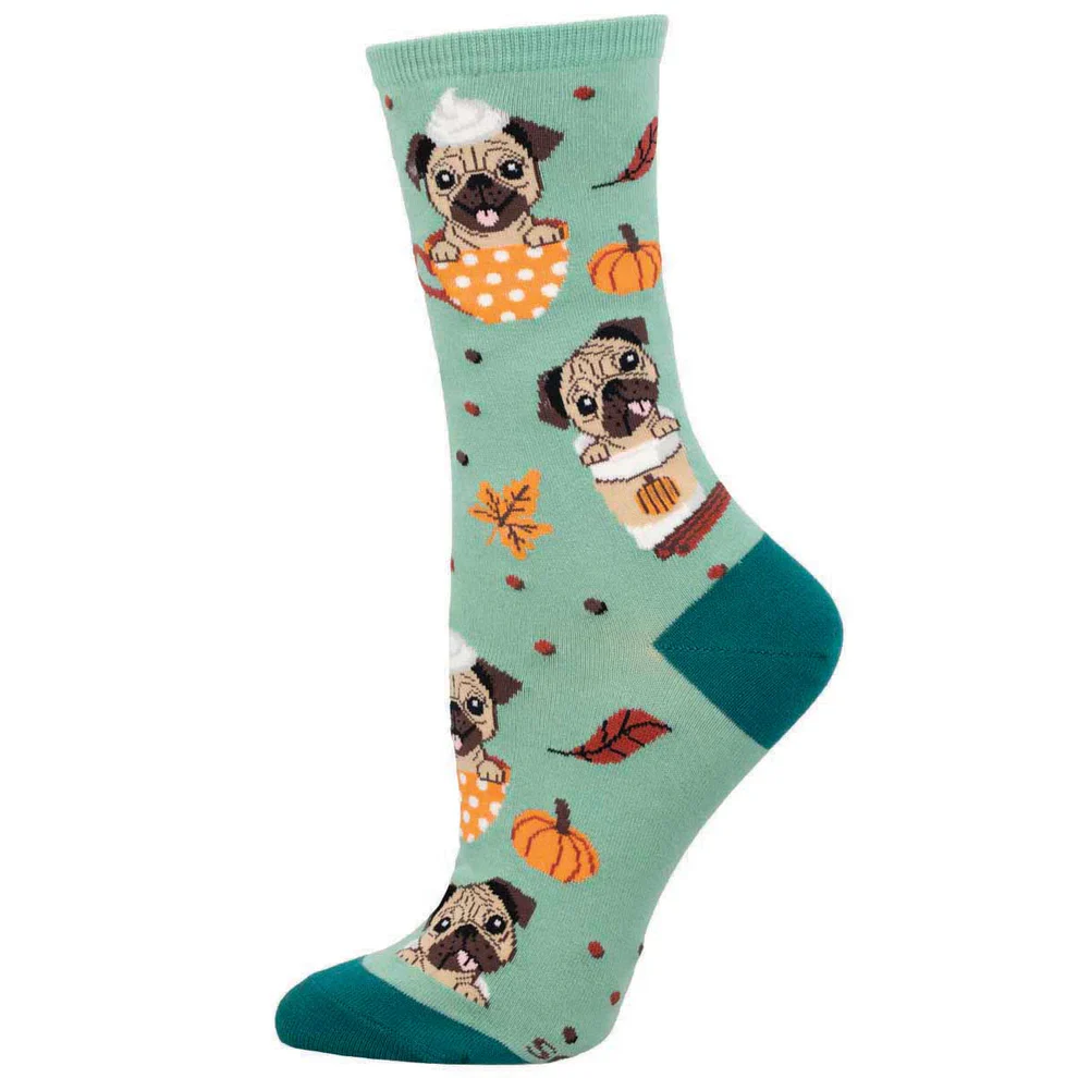 PUGKIN SPICE LATTE CREW SOCKS - Image 2