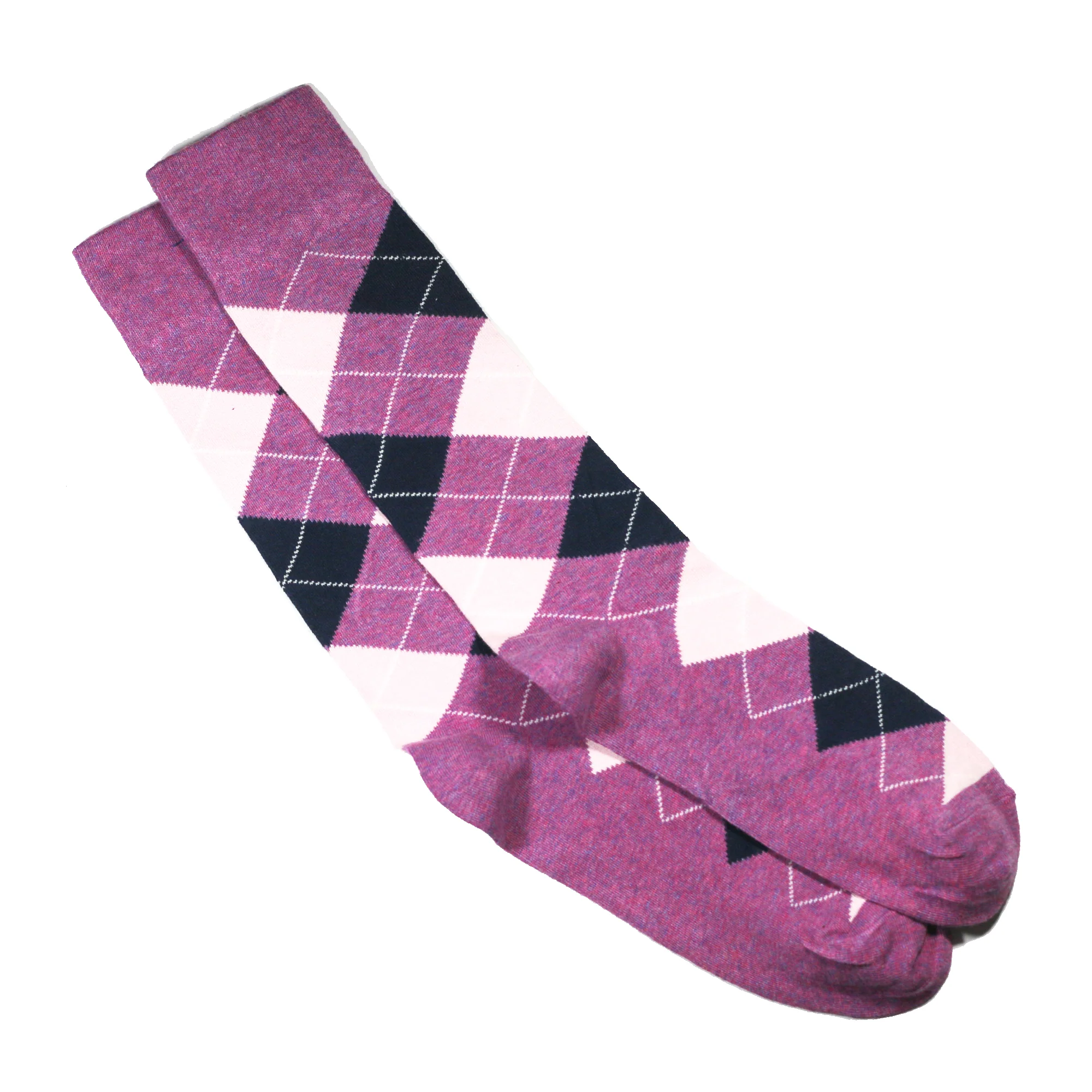 PURPLE CUSHIONED ARGYLE SOCKS