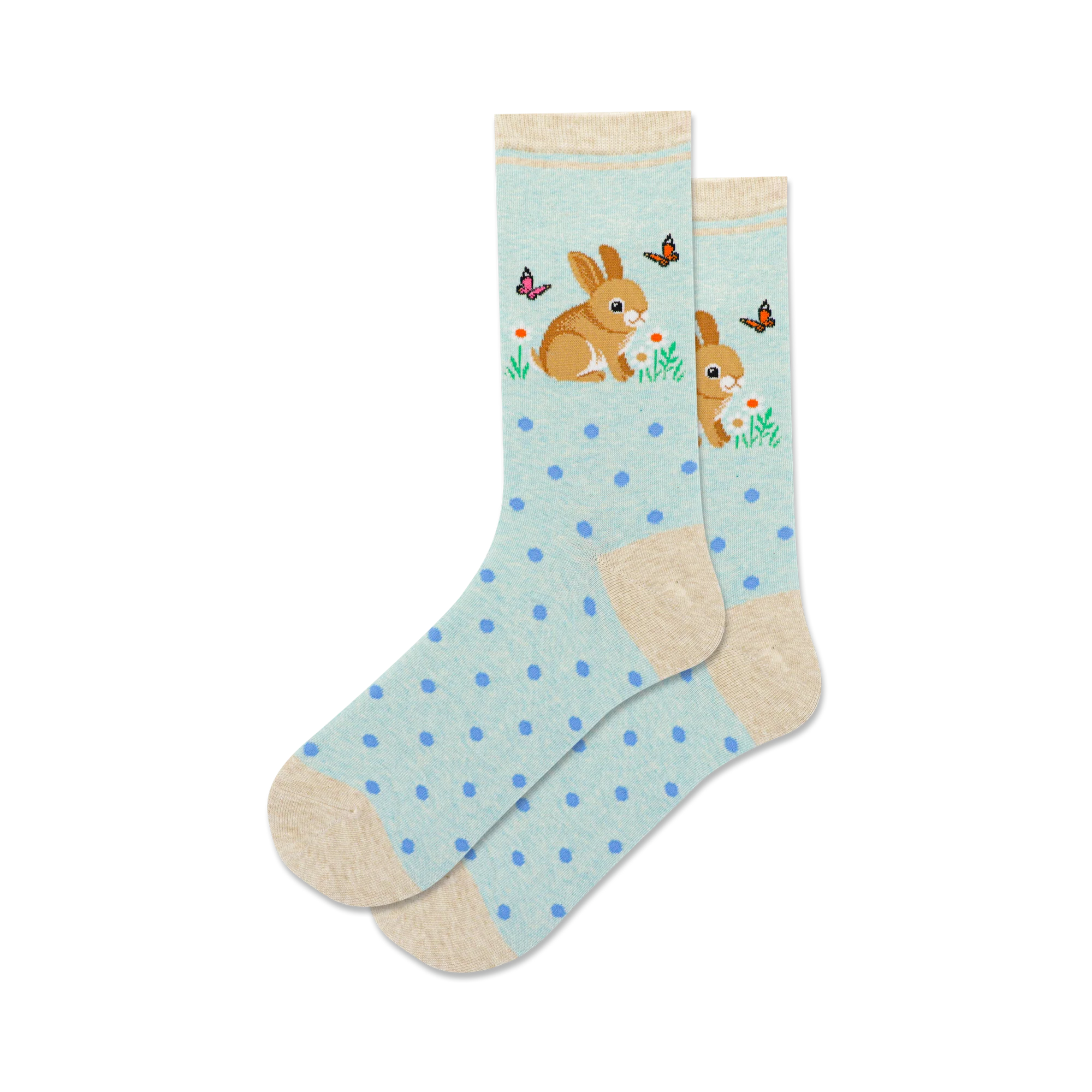RABBIT DOT CREW SOCKS