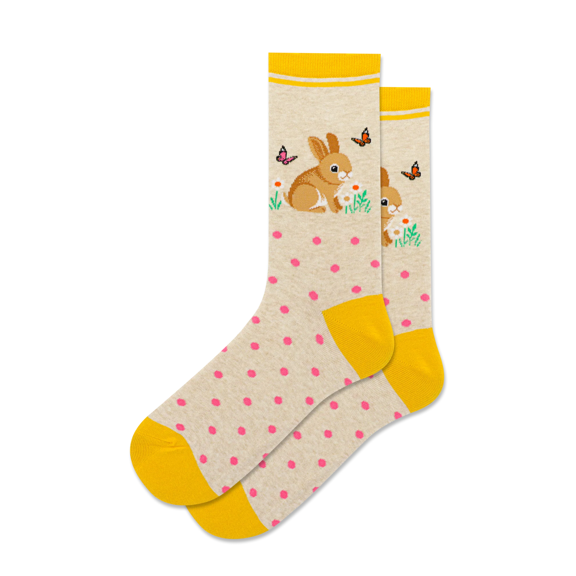 RABBIT DOT CREW SOCKS