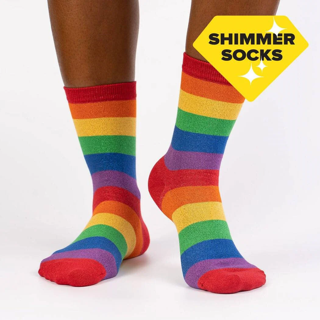 RADIANT RAINBOW SHIMMER SOCKS