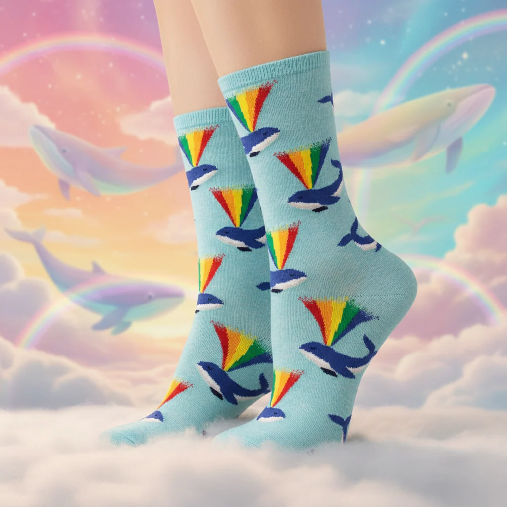 RAINBOW WHALE SOCKS