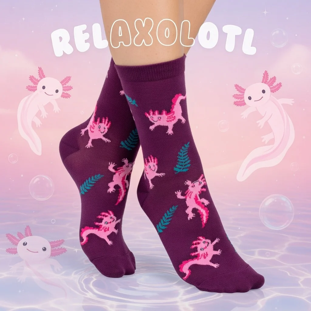 RELAXOLOTL CREW SOCKS