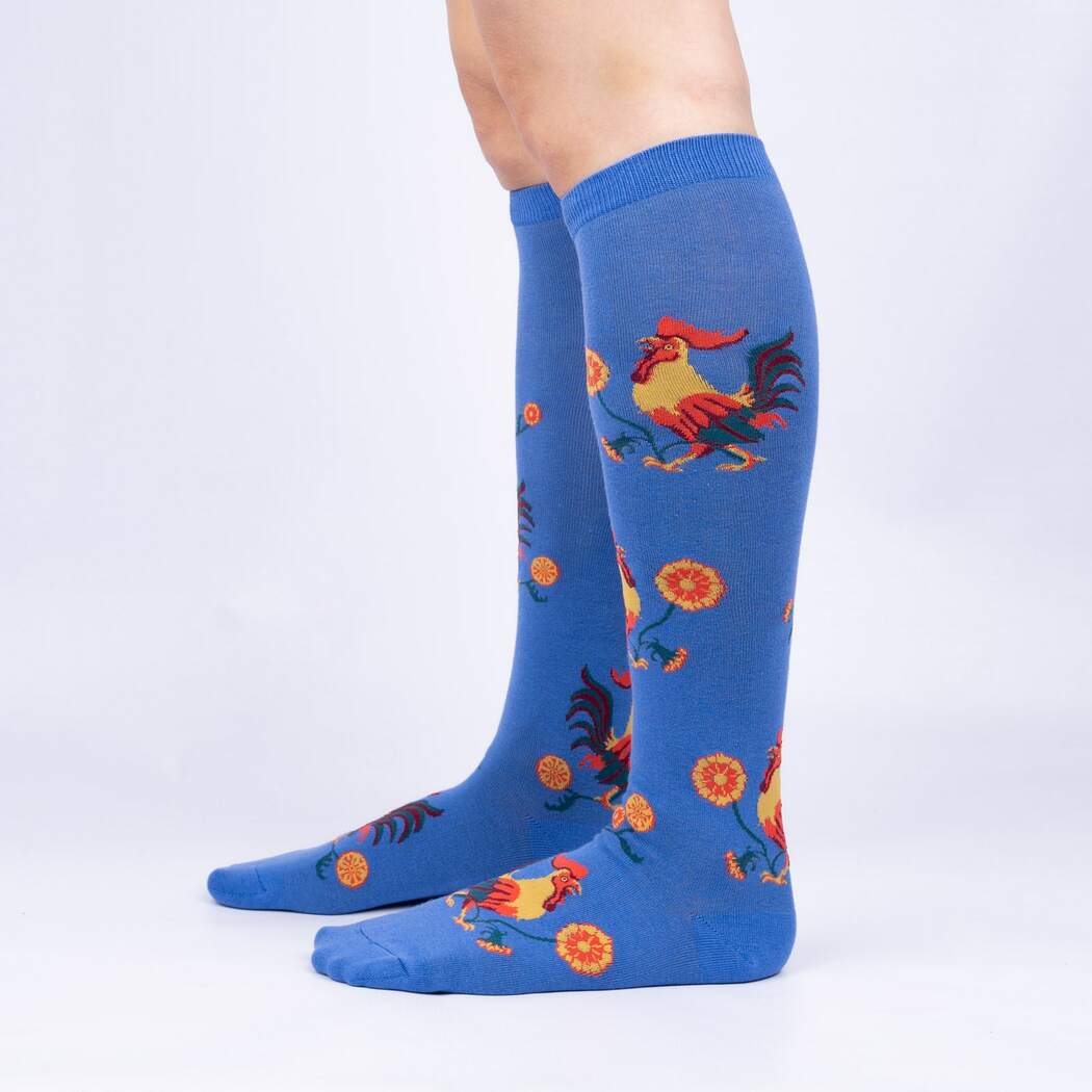 RISE AND SHINE KNEE HIGH SOCKS
