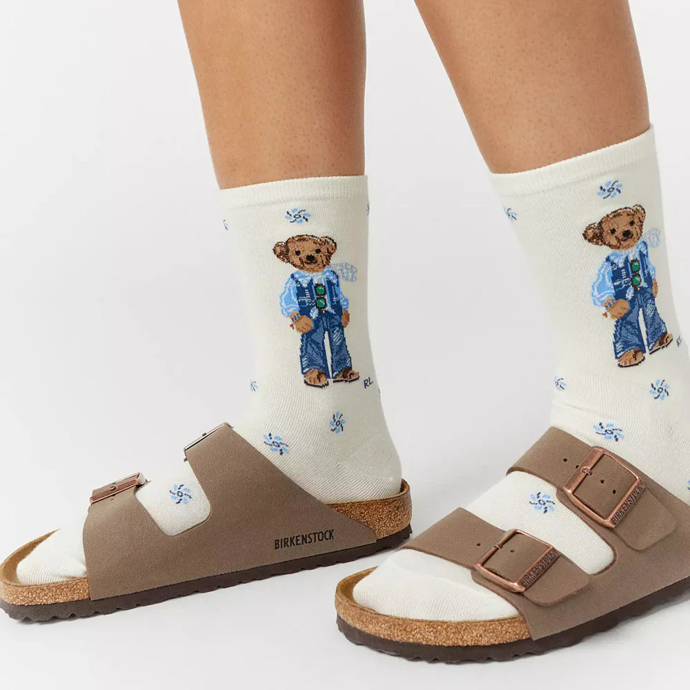 RL LAUREL CANYON POLO BEAR CREW SOCKS