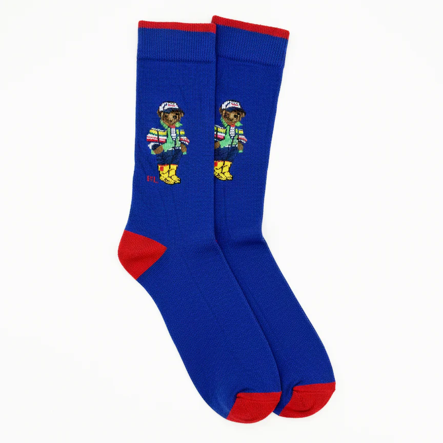 RL POLO BEAR SKIING ADVENTURE CREW SOCKS