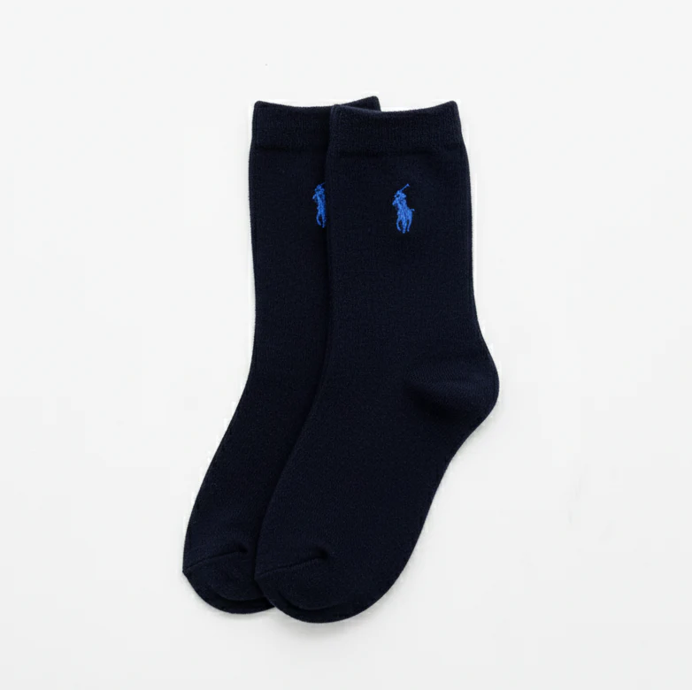 RL POLO NAVY SOLID CLASSIC CREW (5-10yrs)