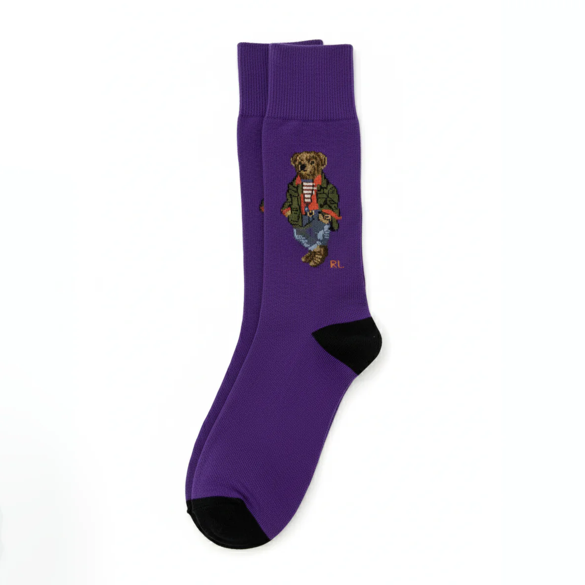 RL POLO REGAL PURPLE COUNTRY BEAR SOCKS