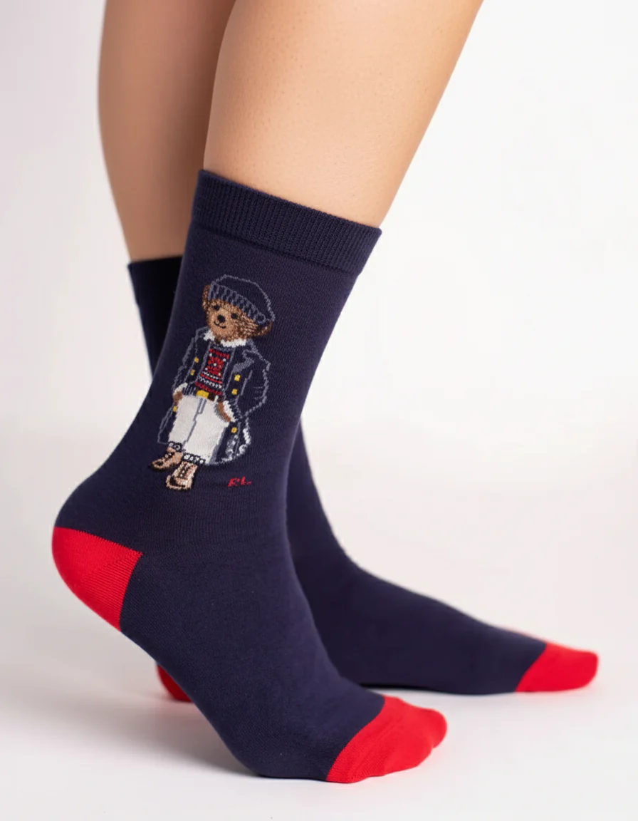 RL POLO THE NAVAL BEAR NAVY CREW SOCKS - Image 2