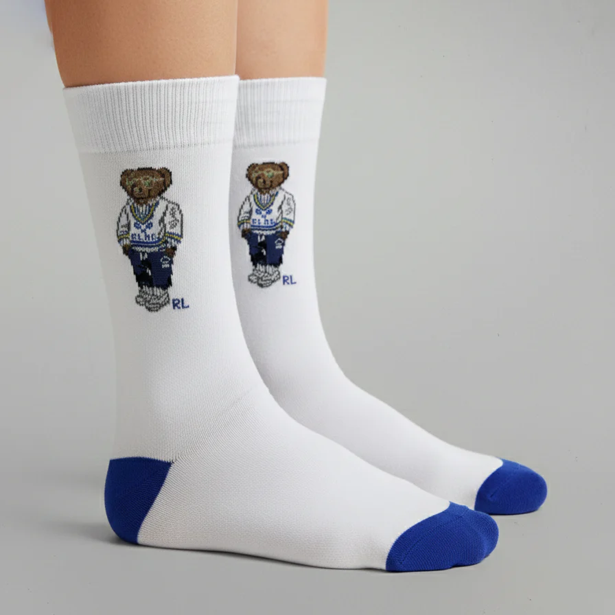 RL POLO VARSITY PREP POLO BEAR CREW SOCKS