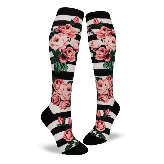 ROMANTIC ROSE KNEE HIGH SOCKS