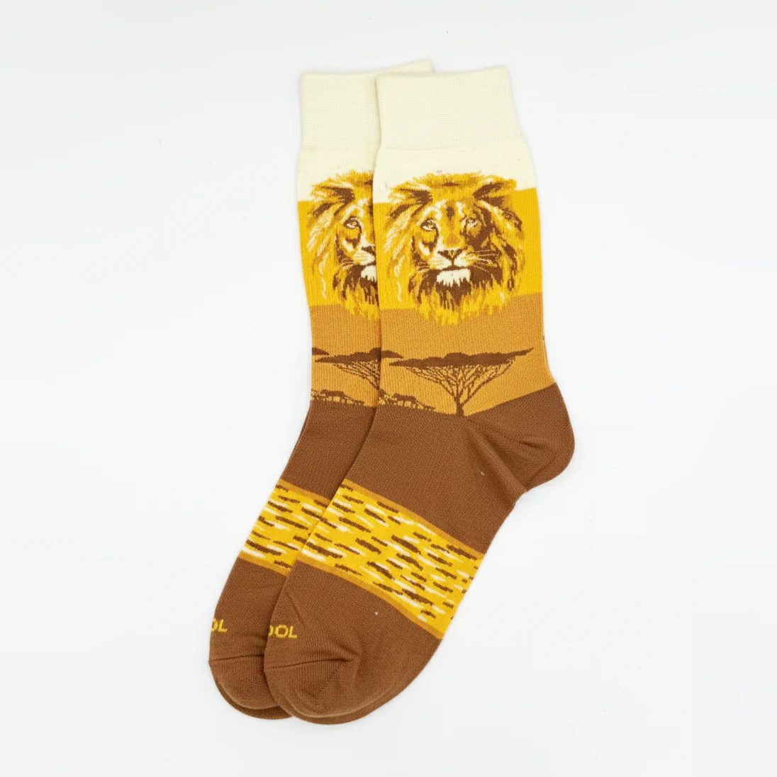 SAVANNAH KING LION PORTRAIT SOCKS