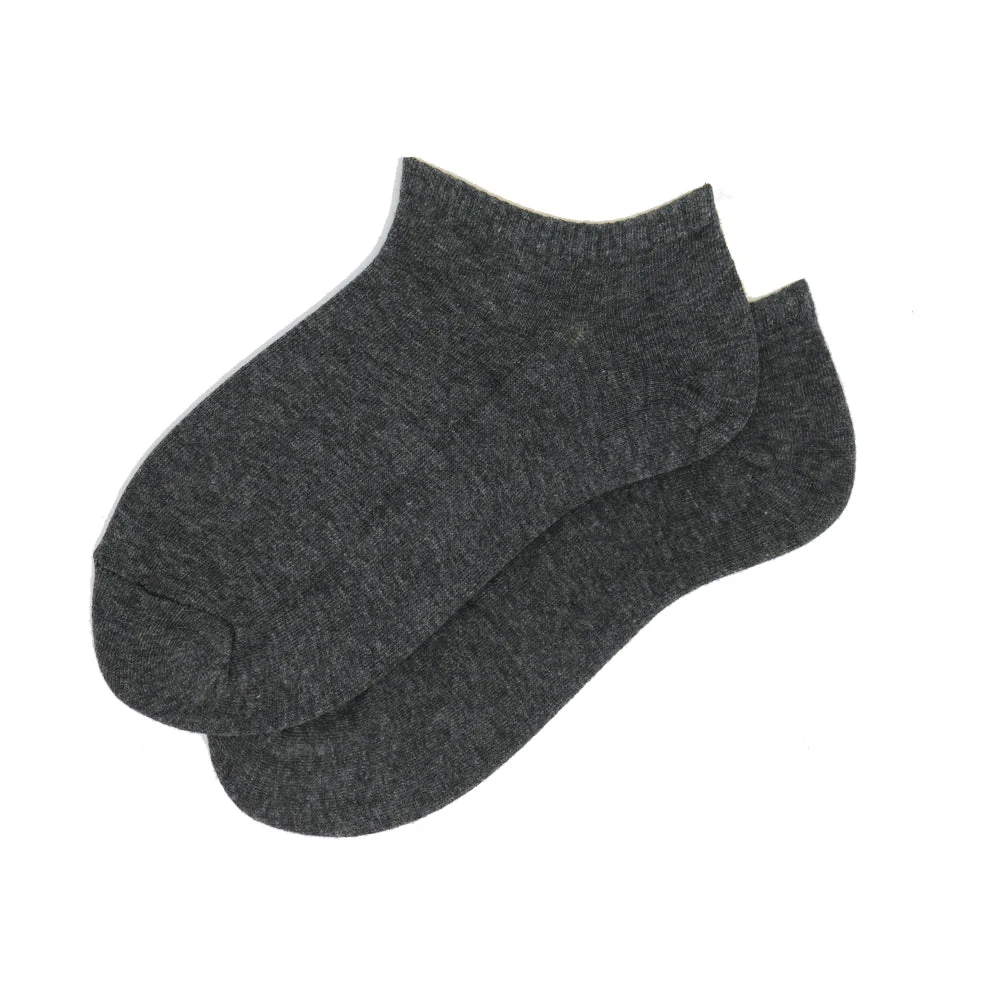 SOLID CHARCOAL ANKLE SOCKS