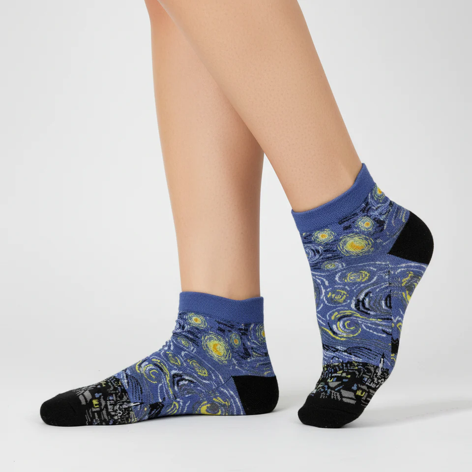 STARRY NIGHT ART ANKLE SOCKS