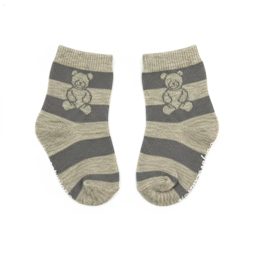 RL POLO STRIPED TEDDY BEAR GRIPPER SOCKS (0-2YRS) - Image 2