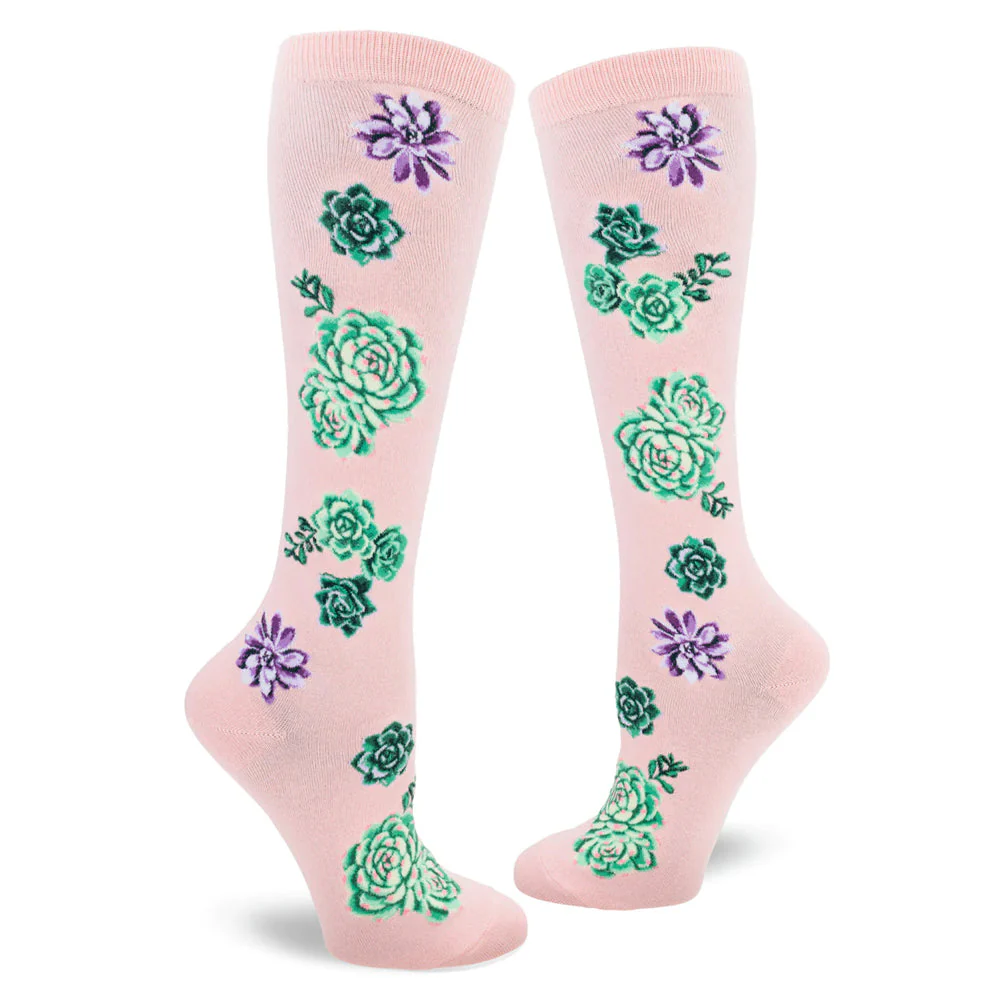 SUCCULENT PLANTS KNEE HIGH SOCKS