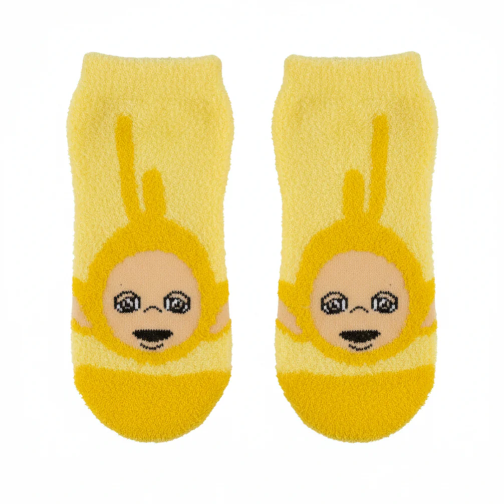 SUN KISSED COMFORT YELLOW TELETUBBY PLUSH COZY WARM SOCKS