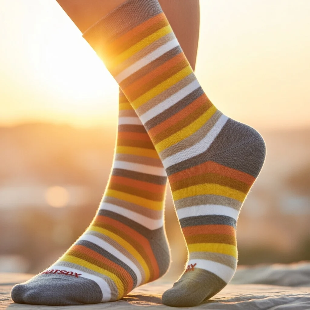 SUNNY STRIPE CREW SOCKS