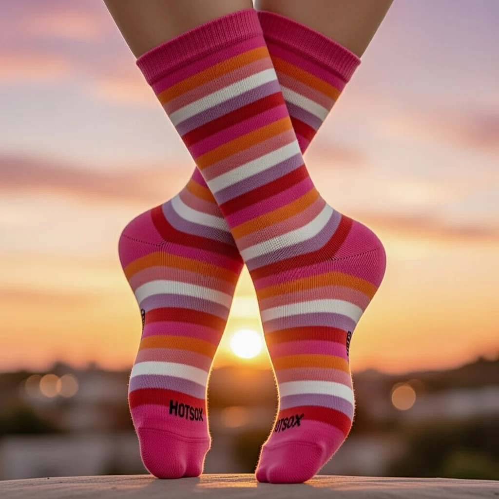 SUNSET STRIPED SOCKS