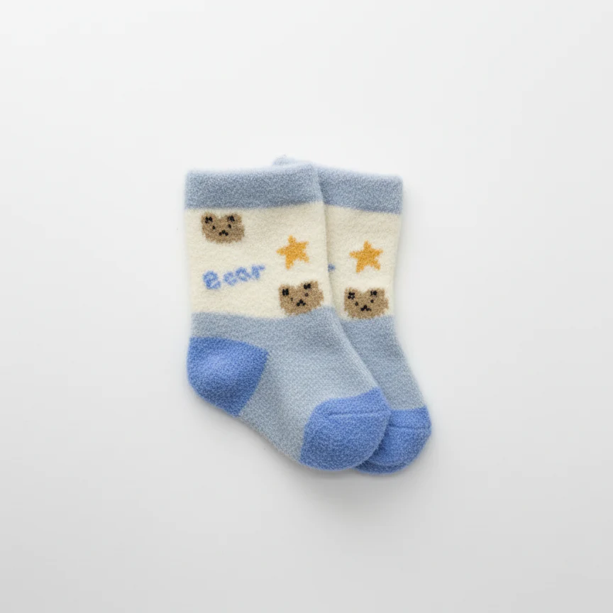 SWEET DREAM BEAR JACQUARD SOCKS (0-2 YRS) - Image 2