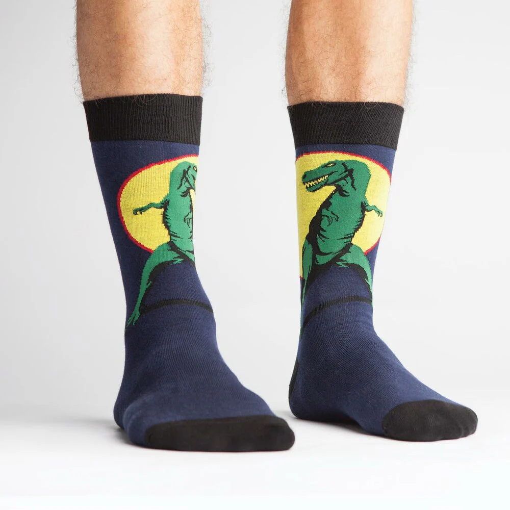T-REX DINOSAURS CREW SOCKS