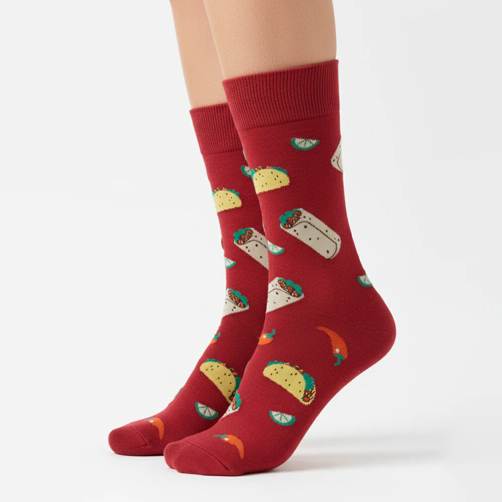 "TACO TUESDAY" FESTIVE RED SOCKS - Image 2