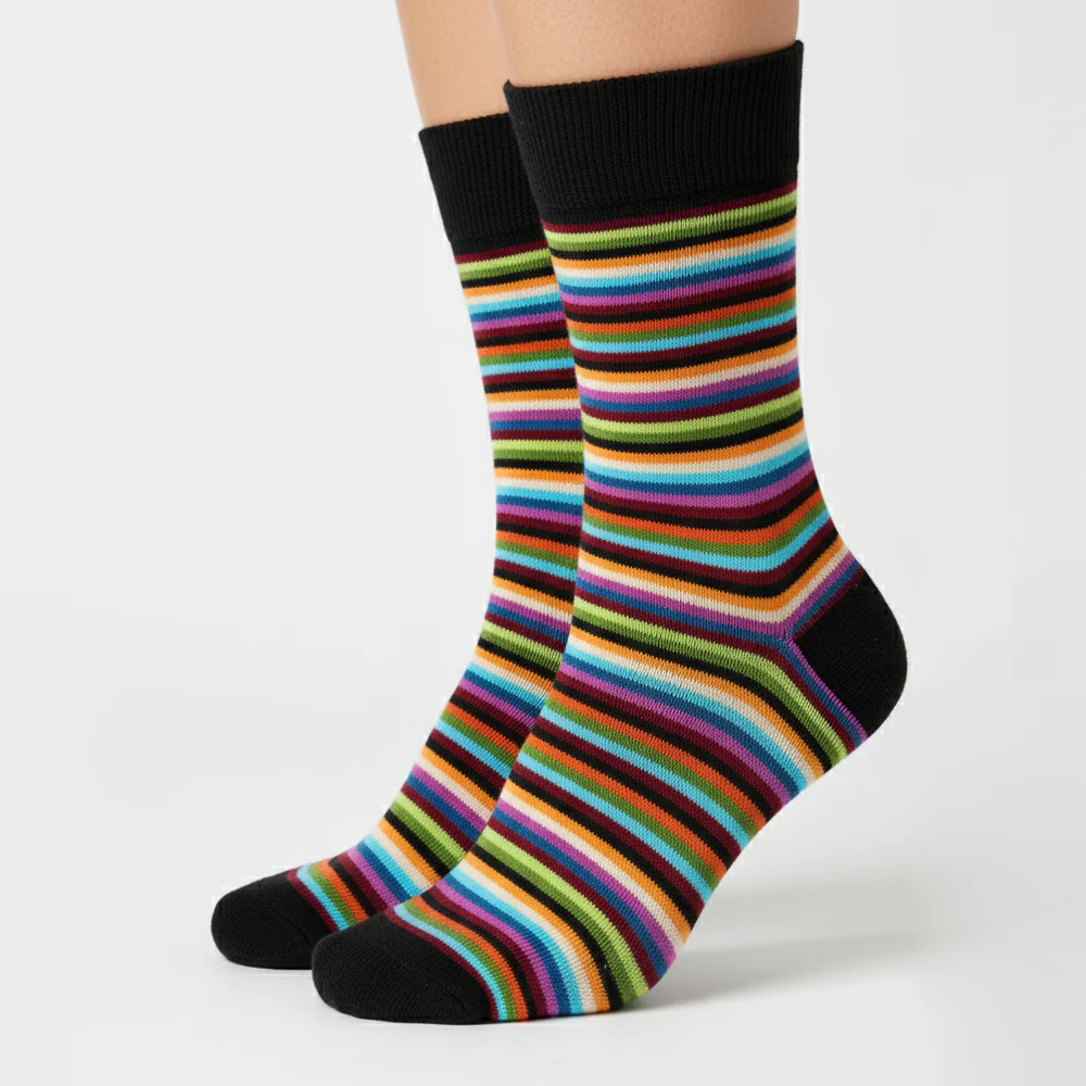 TECHNICOLOR HORIZON MULTI-STRIPE SOCKS - Image 2