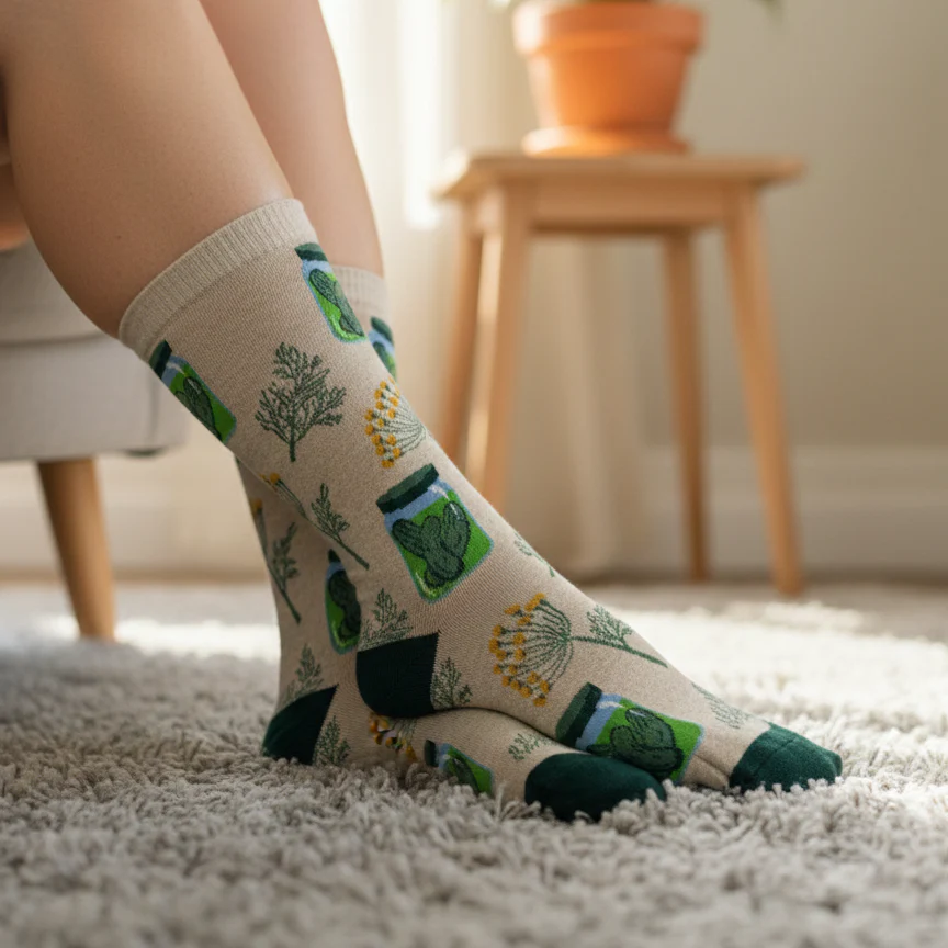 THE BIG DILL BOTANICAL PICKLE CREW SOCKS