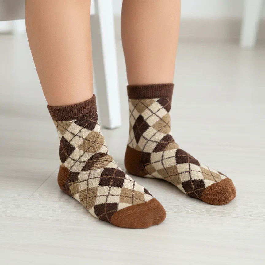 THE COZY CLASSIC ARGYLE SOCKS (5 - 10 YRS)