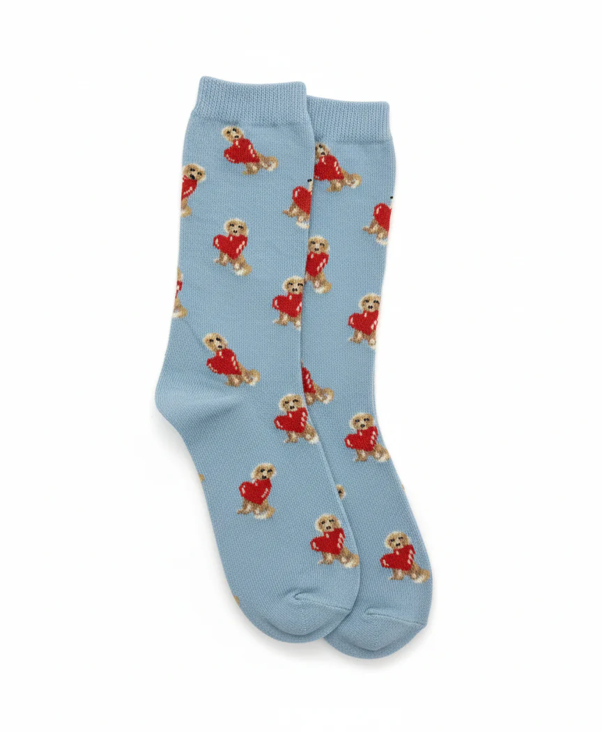 THE HEART-MUTT CREW SOCKS