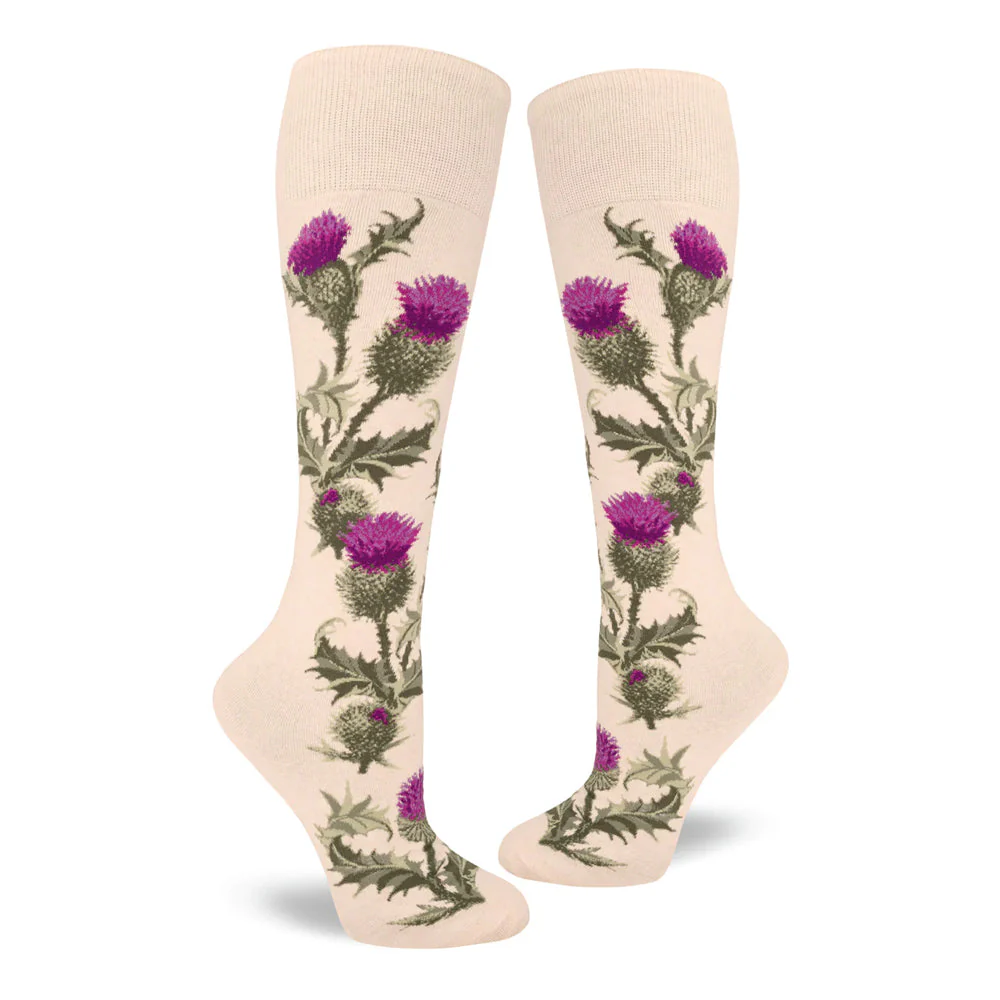 THISTLE ROLL-TOP KNEE HIGH SOCKS