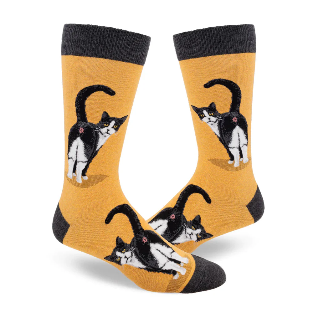 TUXEDO CAT BUTT SOCKS