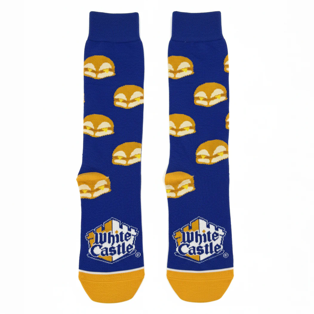 WHITE CASTLE SLIDER FAN CREW SOCKS
