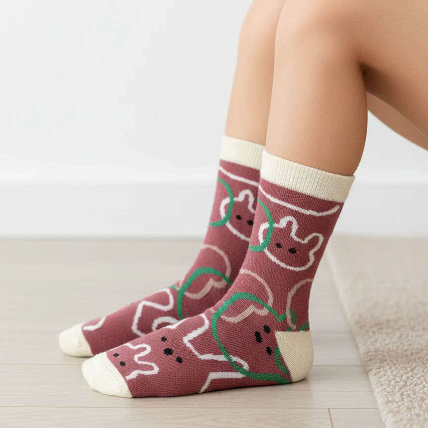WOODLAND BEAR TRAIL CREW SOCKS (5 - 10 YRS)