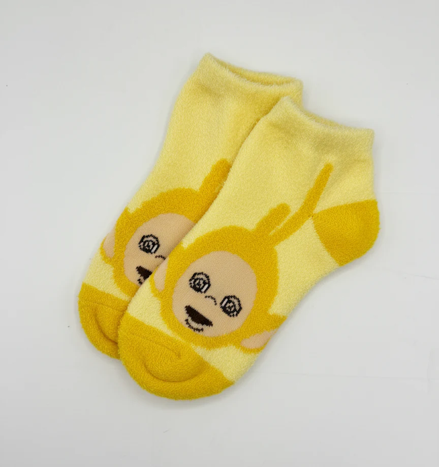 YELLOW TELETUBBY ANKLE WARM SOCKS